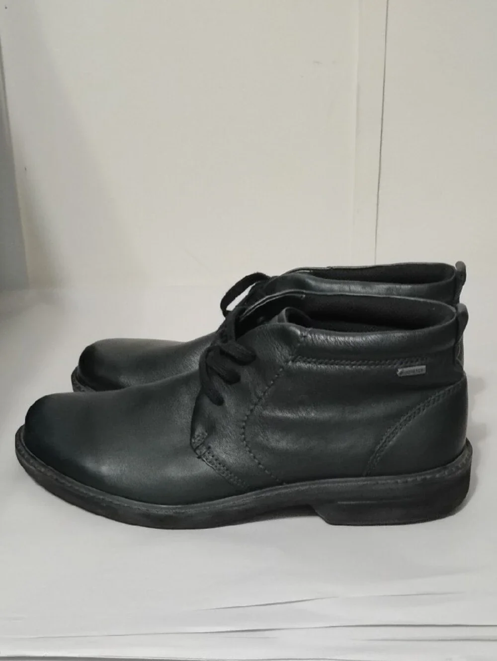 Ecco Turn Gtx Men's 44 Black Leather Chukka Boots